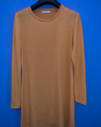 vestito corto in maglia senape calliope taglia s