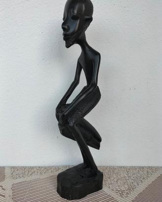 Scultura Makonde "Il Pensatore" in Ebano