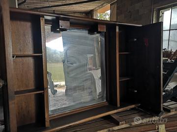 Mobile da bagno in legno massello. 