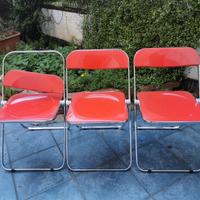3 Sedie pieghevoli PLIA rosse Anonima Castelli