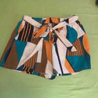 Shorts estivi a fantasia geometrica- taglia XL