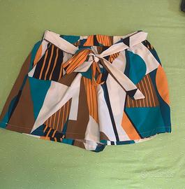 Shorts estivi a fantasia geometrica- taglia XL