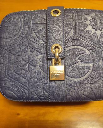 Borsa Gattinoni in ecopelle blu con tracolla