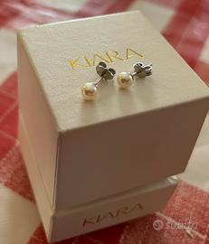 Orecchini in oro 750 18 carati perle vere