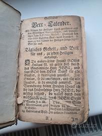 libro di preghiera 1700