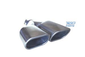 DOPPIO TERMINALE DI SCARICO RETTANGOLARE IN ACCIAI