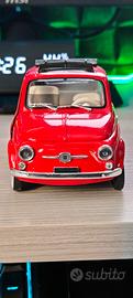 fiat 500 solido 1:16  rossa 