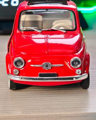 fiat 500 solido 1:16  rossa 