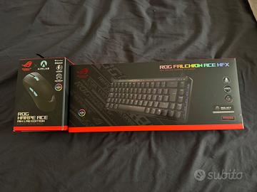 Mouse e tastiera Asus rog gaming pro