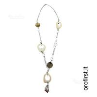 Collana in argento 925% e pietre colorate