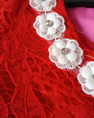 abito bimba elegante rosso