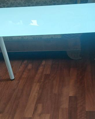 Tavolino scrivania Ikea in vetro e ferro