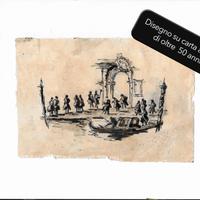 Copia Mano Disegno Antico Paesaggio Venezia Guardi