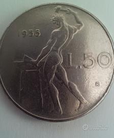  monete da 50 Lire – anni 1955 e 1956 e altre