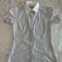 camicia dach a righe grigie