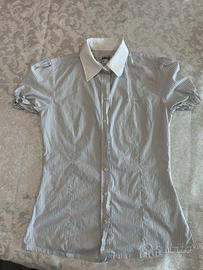 camicia dach a righe grigie