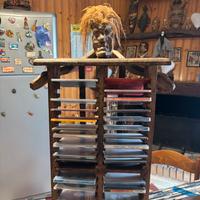 Porta CD/DVD Verticale in legno Etcnico Artigianal