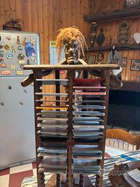 Porta CD/DVD Verticale in legno Etcnico Artigianal