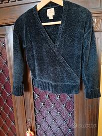 maglione nero  in  ciniglia 