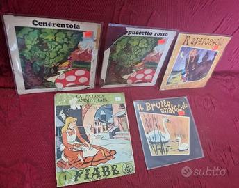 Lotto Vinili 45 Giri Fiabe Classiche Italiano Vint
