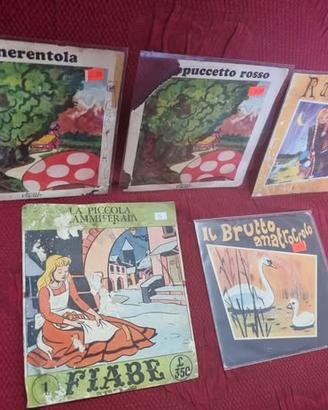 Lotto Vinili 45 Giri Fiabe Classiche Italiano Vint