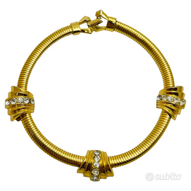 Nuova Collana firmata Coro con strass placcata oro