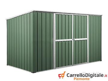 Capanno attrezzi in Acciaio 345x186 verde scuro