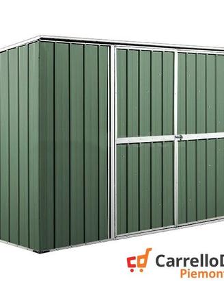 Capanno attrezzi in Acciaio 345x186 verde scuro