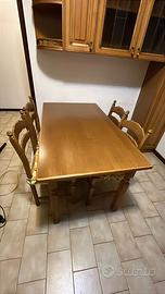 Tavolo allungabile legno con sedie