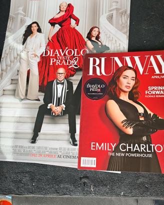 rivista + poster  RUNWAY  il diavolo veste prada