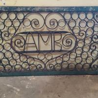 PANNELLO in ferro battuto con iniziali
