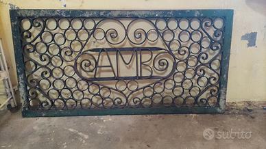 PANNELLO in ferro battuto con iniziali