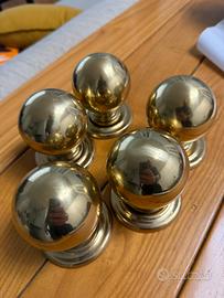 Pomelli appendiabiti in ottone anni ‘80