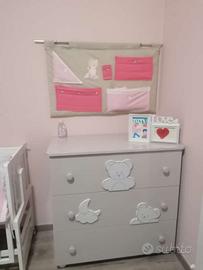 Lettino e fasciatoio con orsetti marca Pali