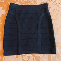 gonna donna  con elastico in vita, tessuto lurex 