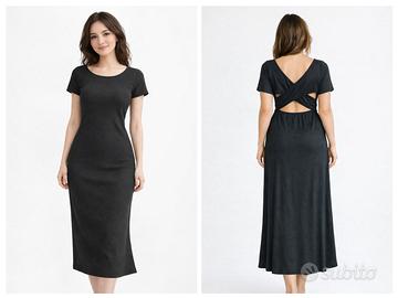 Vestito nero con schiena scoperta – Taglia S/