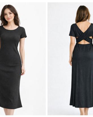 Vestito nero con schiena scoperta – Taglia S/