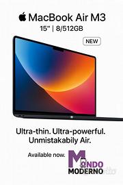 MacBook Air M3 15" | 8/512GB Nuovo Apple  MacBook