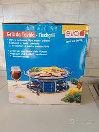 Grill da tavola con pietra naturale tipo ollare