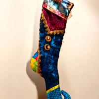 Calza fatta a mano da riempire idea festa befana