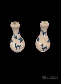 Coppia Di Vasi Cinesi Garlic Shape Ming 1600