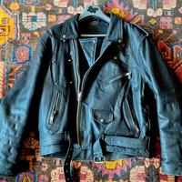 Chiodo in pelle nera, tg xl - motociclista