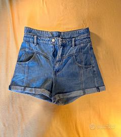 Shorts jeans donna vita alta