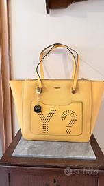 Borsa YNot in pura pelle gialla