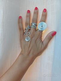 set 3 anelli alluminio 