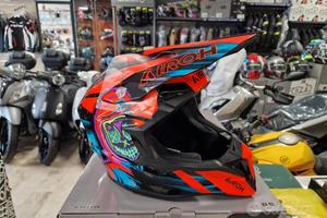 AIROH Casco Cross Wraaap - Cyber - Orange