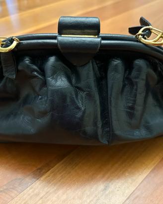Borsa vintage pelle blu