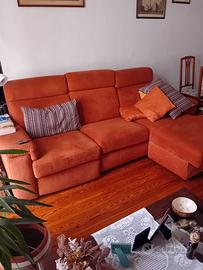 Divano Angolare con Chaise Longue e Poggiapiedi