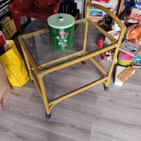 carrello bamboo porta vivande vintage