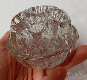 VECCHIO PORTA PENNE IN VETRO VINTAGE 